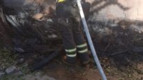 Incêndio em área de vegetação é combatido pelo Corpo de Bombeiros Militar