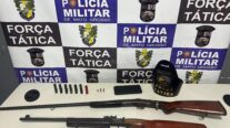 Força Tática prende homem por violência doméstica e disparo de arma em residência