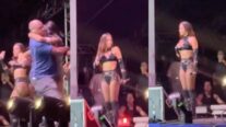 Anitta se irrita com fã que invadiu palco em show de ano-novo: ‘Correndo igual zumbi’